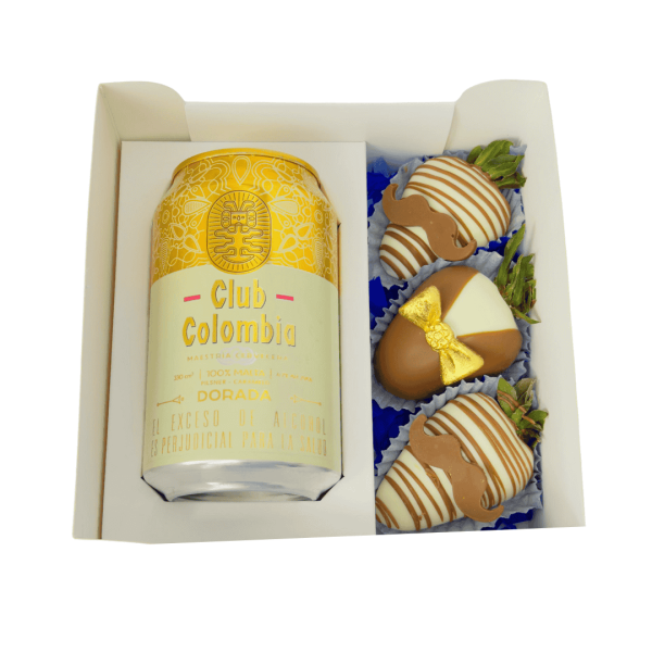 Fresas con Chocolate y Cerveza Club Colombia